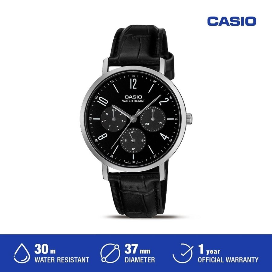 Casio MTP-VT06L-1BDF — Dial Hitam