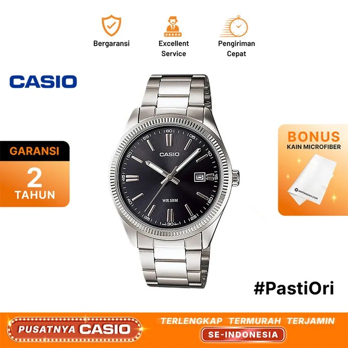 Casio MTP-1302D-1A1 — Dial Hitam