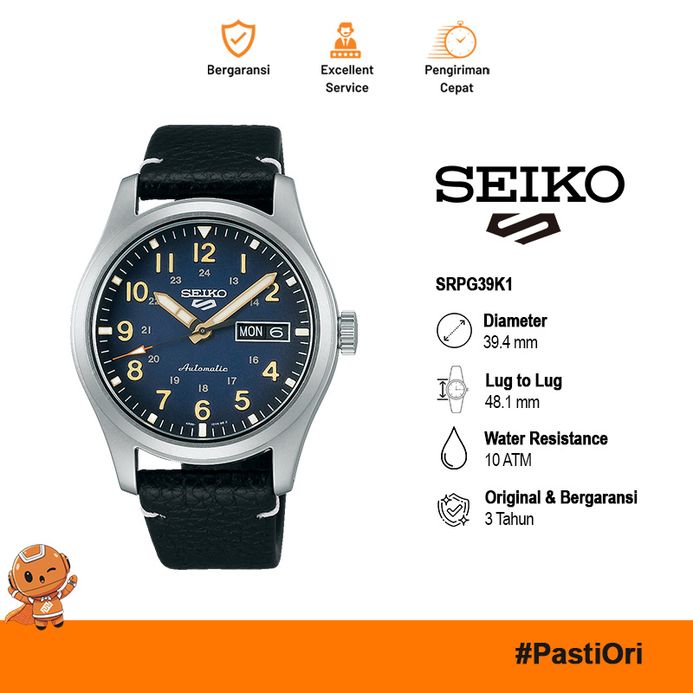 Seiko 5 Sports SRPG39K1 Field — Dial Biru