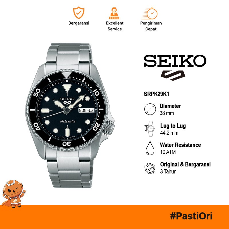 Seiko 5 Sports SRPK29K1 5KX Midi — Otomatis